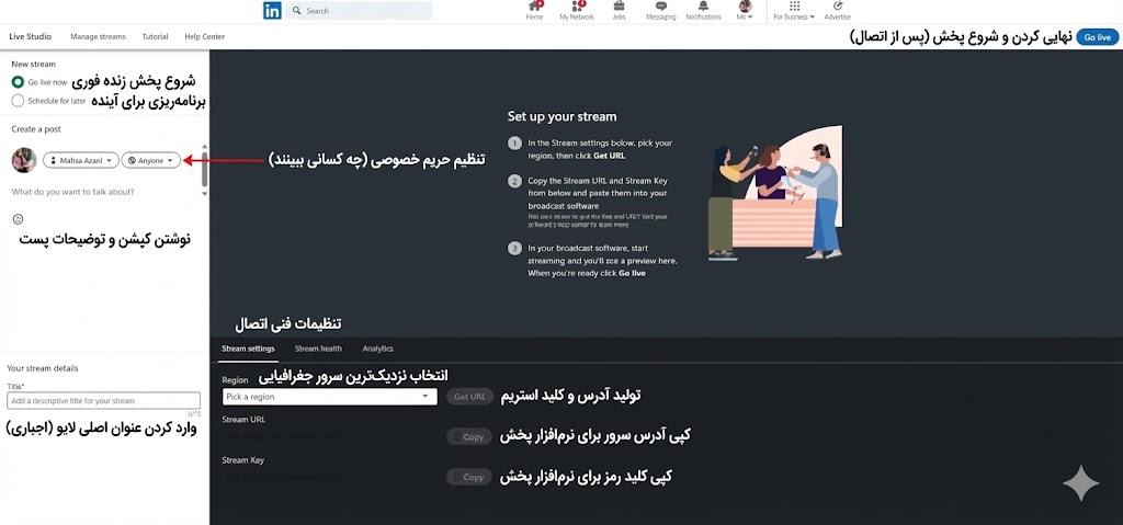 پنل لایو لینکدین